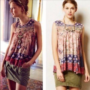 Anthropologie Liberty Gardens Top xs